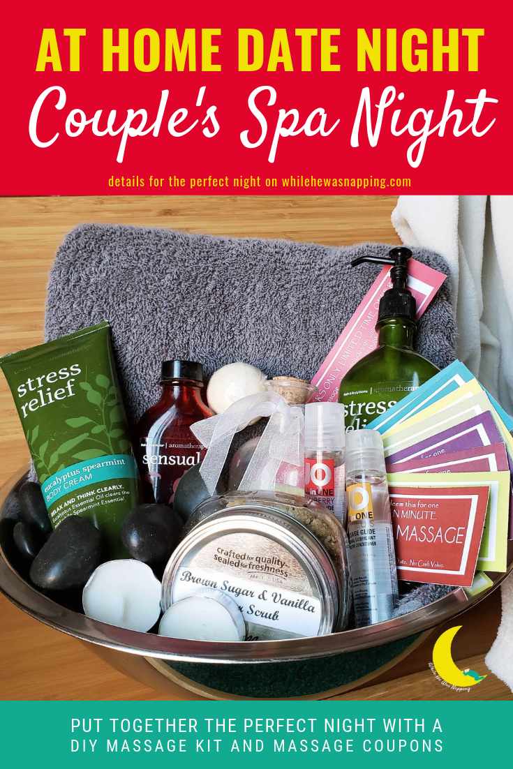 Spa Date Night and Massage Kit for an Awesome At Home Date While He