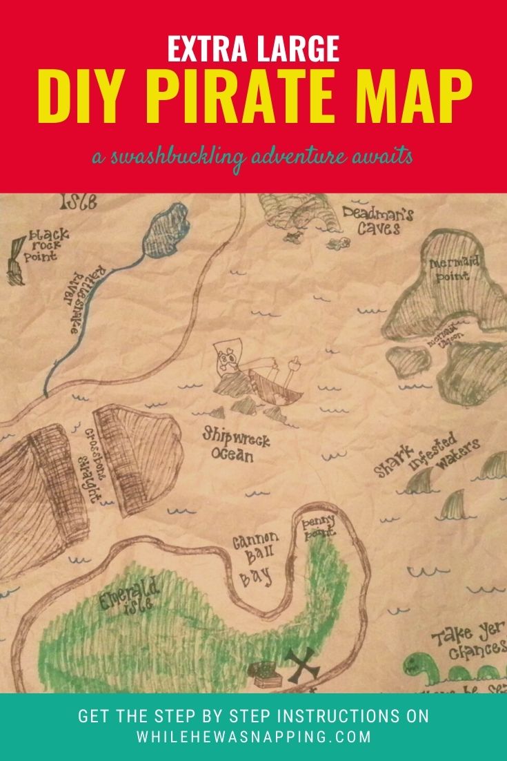 The perfect way to practice map making and map reading skills is with a swashbuckling adventure and a DIY Treasure Map!