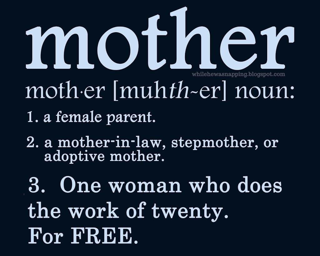 The Cost of a Housewife \u0026 Mother Definition Printable | While He Was ...