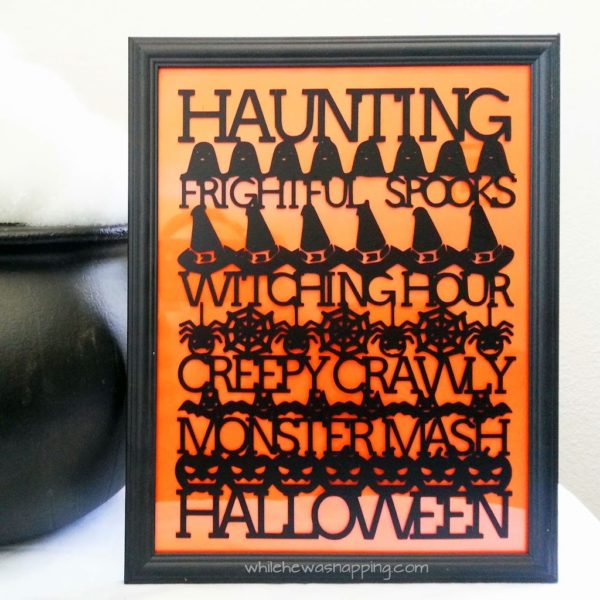 Vinyl Halloween Sign Printable While He Was Napping