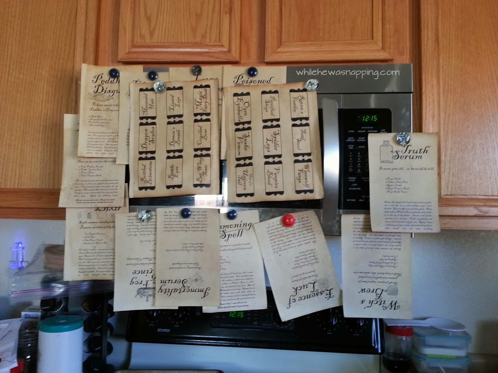 DIY Spell Books with 12 Spells While He Was Napping