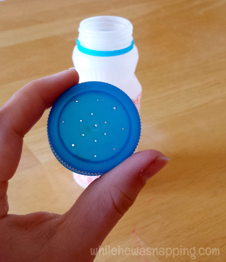 SunnyD Plastic Bottle Upcycle to Watering Can While He Was Napping