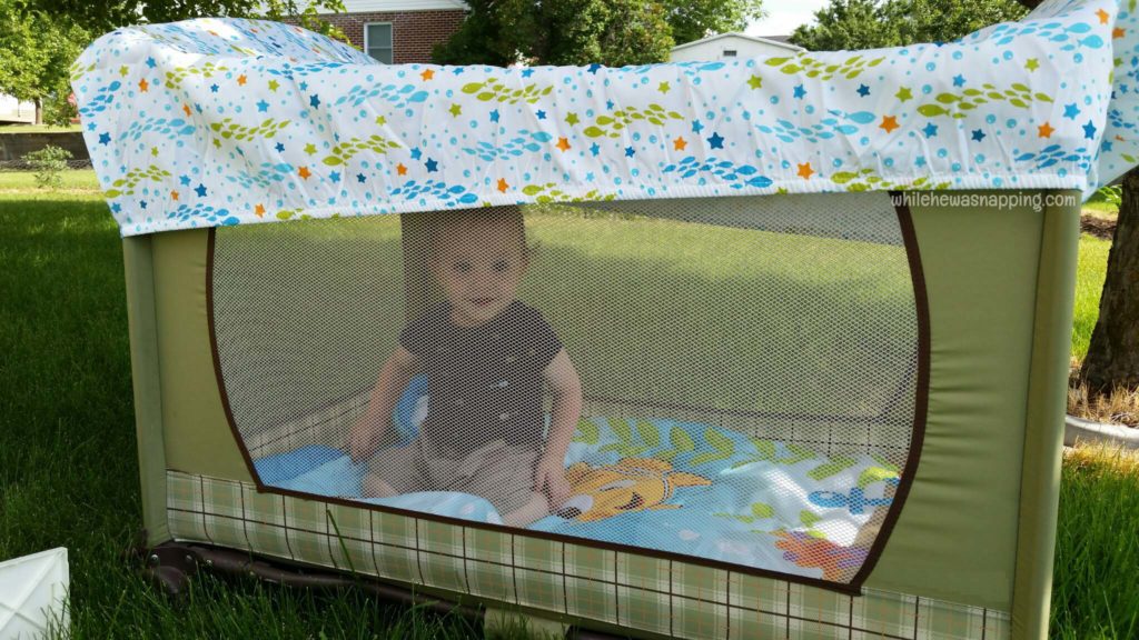 Helping Baby Sleep Better on Vacation with Crib Bedding While He Was