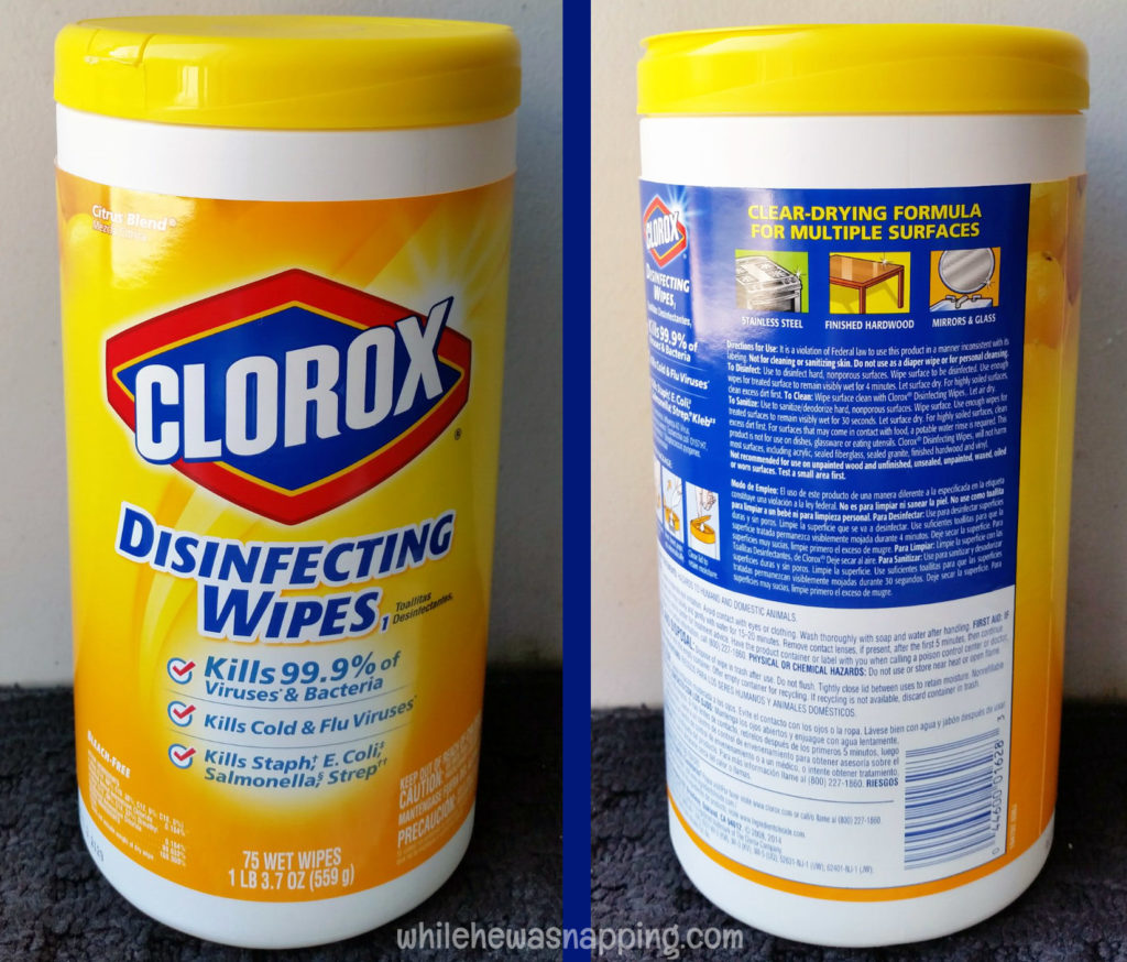 Back to Clean with Clorox Disinfecting Wipes Graband Go Cleanup Kit While He Was Napping