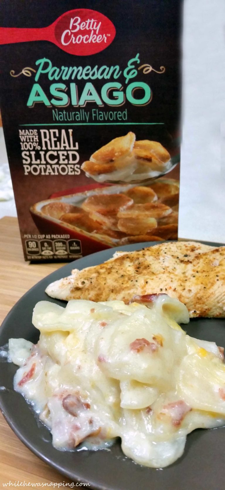 Scalloped Potatoes & Ham Casserole with Betty Crocker Potatoes While