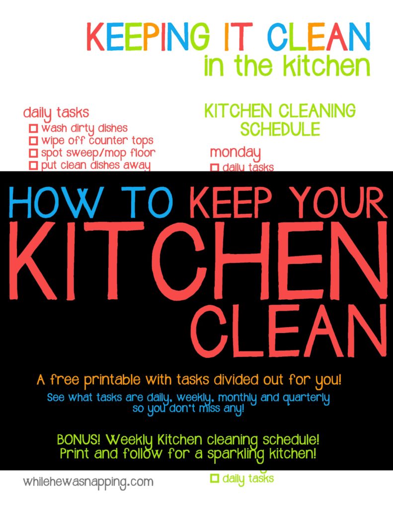 How to Keep Your Kitchen Clean While He Was Napping