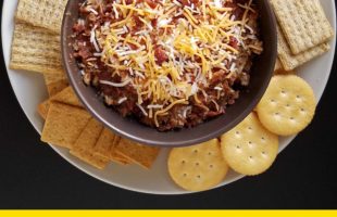 Coca-Cola BBQ Pork Dip served with TRISCUIT RITZ and Wheat Thins crackers on While He Was Napping