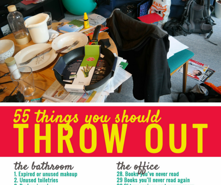 Conquer Your Clutter and Throw Out These 55 Things While He Was Napping