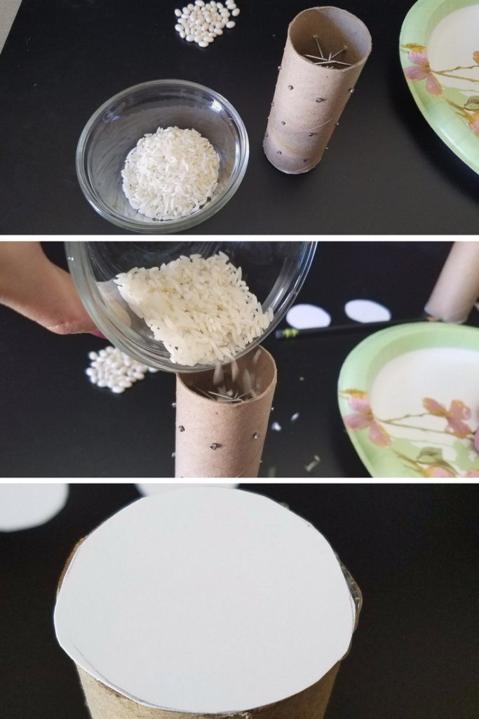 DIY Rain Stick Noise Maker for kids While He Was Napping