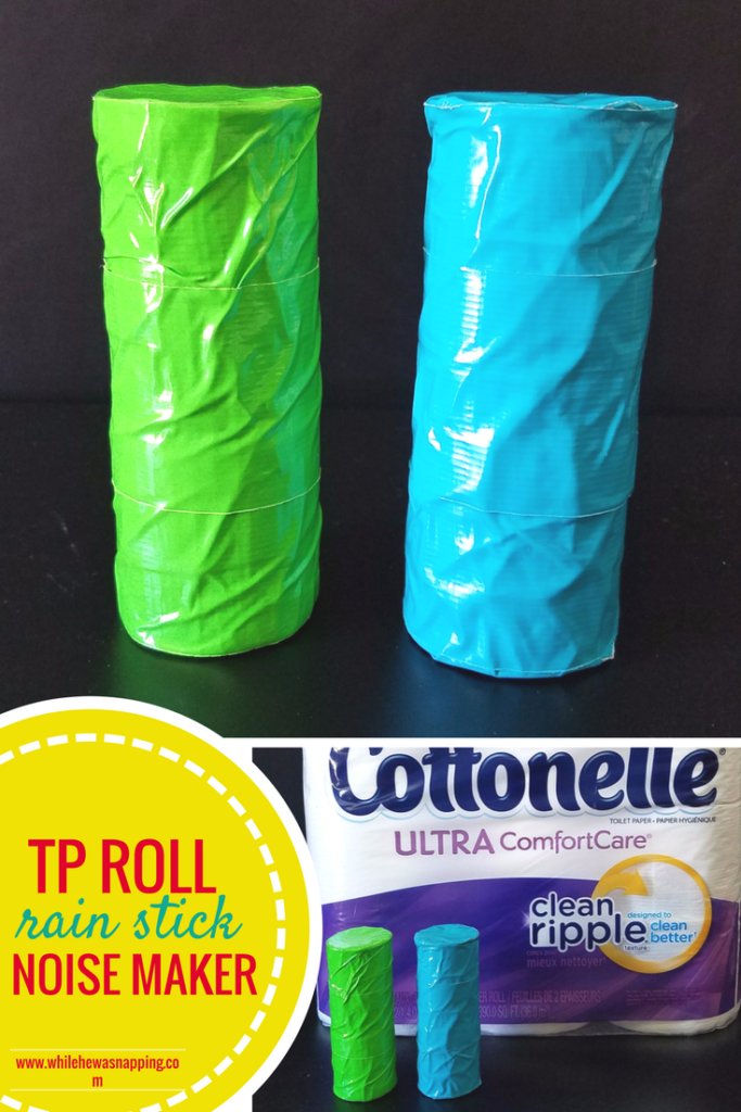 DIY Rain Stick Noise Maker for kids While He Was Napping