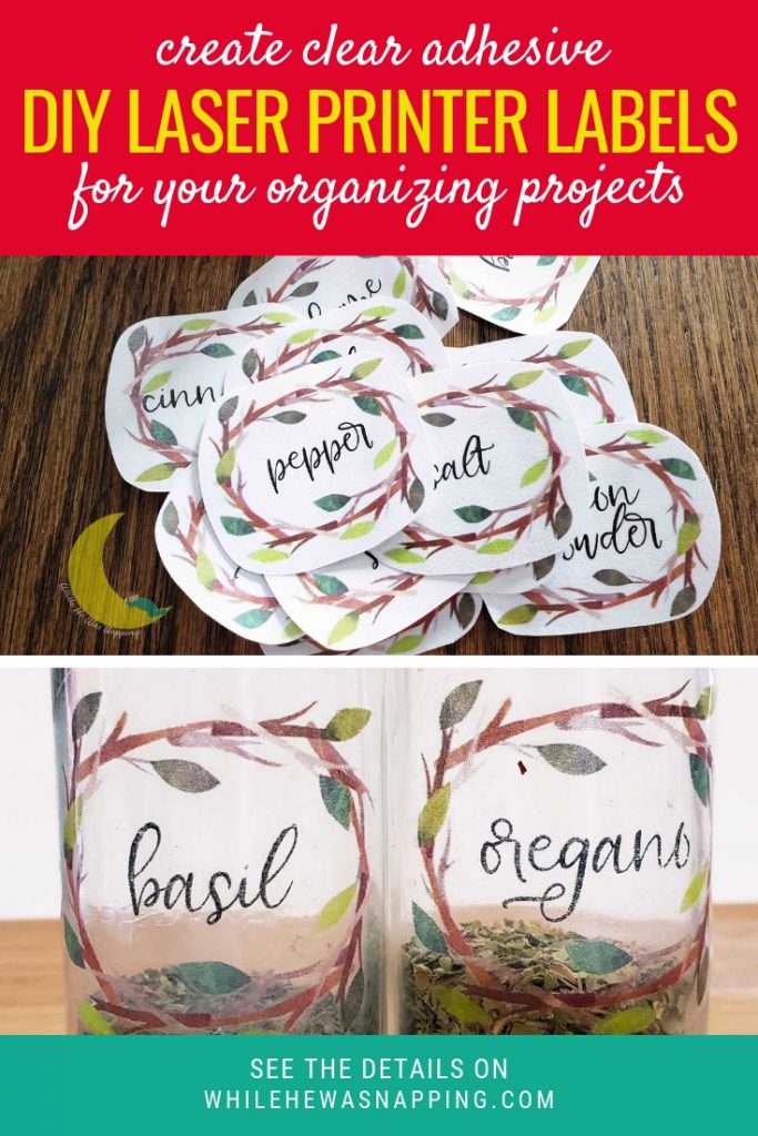 How to DIY Laser Printer Labels for Home Organization While He Was Napping