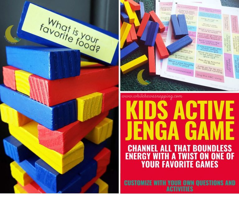 Active Jenga for Kids While He Was Napping